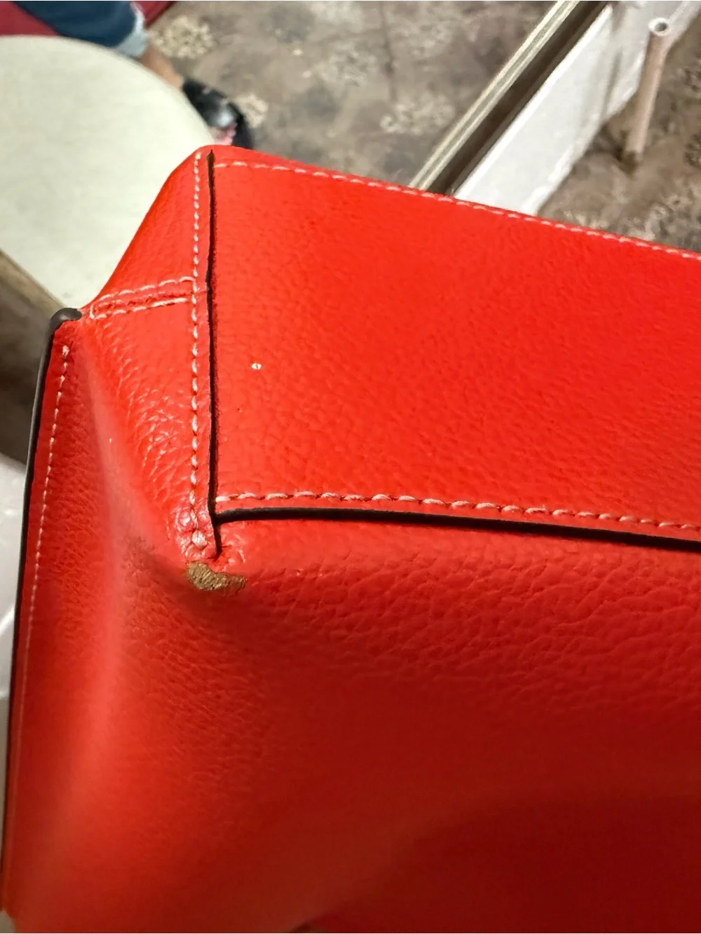 Coach Mollie Bucket Bag Miami Red Pebbled Leather Crossbody Shoulder CA214